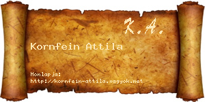Kornfein Attila névjegykártya